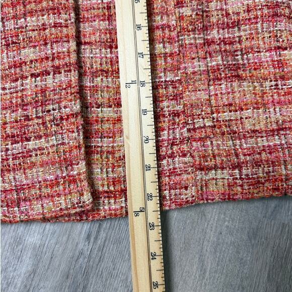 Chico’s Embellished Collar Cuff Tweed Jacket Multicolor Plaid Women’s Size Large - Picture 15 of 16